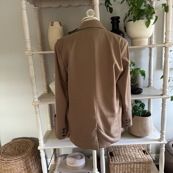 Almina Concept The Oversized Tencel Blazer in Brown (M) - Picture 4 of 10